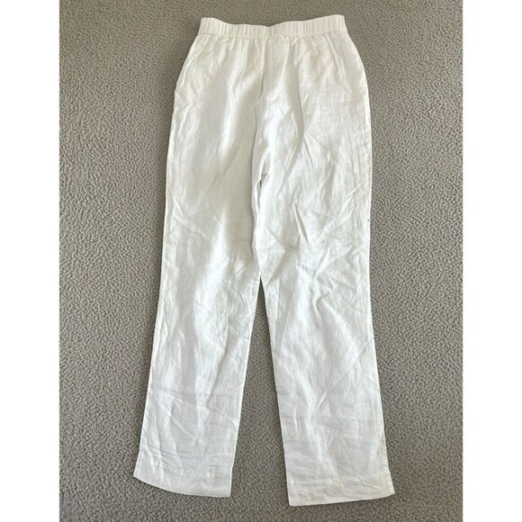 Rhythm Linen Pants White Trousers Lined Tailored Retails $80 - Picture 3 of 16